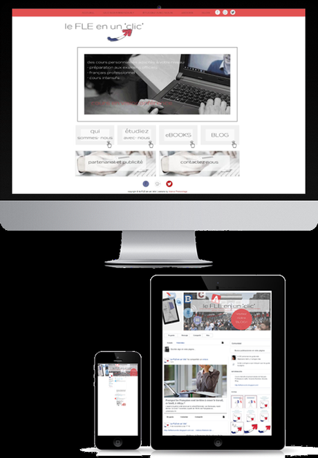 Portfolio de diseños web: Le Fle en un 'clic' diseños web, personalizacion de blogs en Blogger, Le Fle en un 'clic'