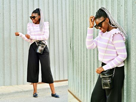 VIOET SWEATER+CULOTTE PANTS