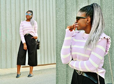 VIOET SWEATER+CULOTTE PANTS