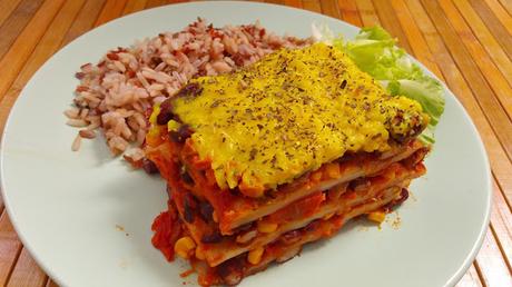 Lasaña de judías al estilo mexicano