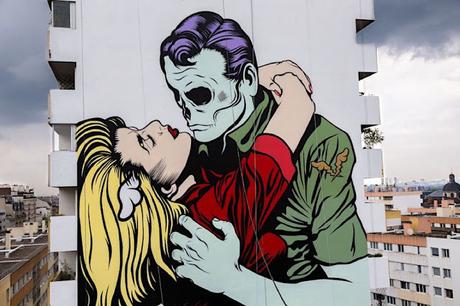 DFACE El artista de Street Art que pinta comics y zombies Vintage