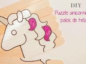 DIY: Puzzle unicornio palos helado
