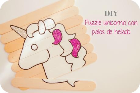DIY: Puzzle unicornio con palos de helado