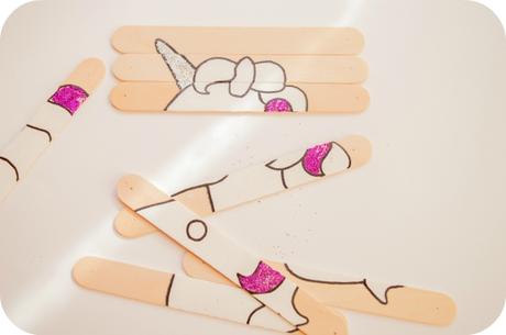 DIY: Puzzle unicornio con palos de helado