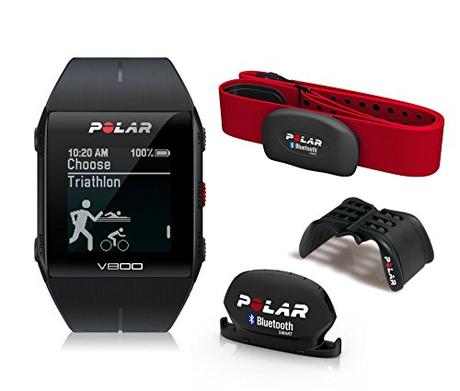 Polar V800 Javier Gómez Noya - Reloj deportivo GPS, sensor de frecuencia cardíaca H7 HR, soporte y sensor de cadencia, color negro