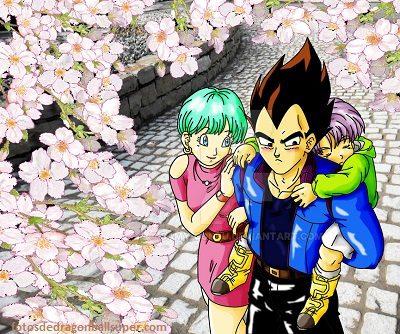 fondos de pantalla de vegeta y bulma familia