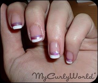 * Manicura Fantasy French, uñas cortas *