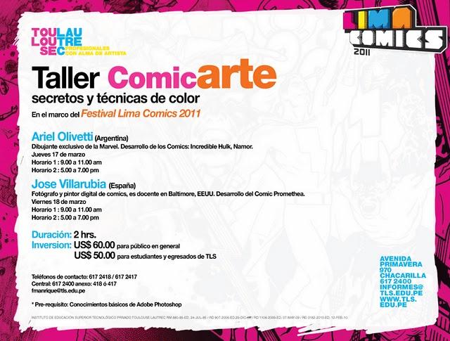 Talleres  Comic=Arte Secretos y Tecnicas de Color de Jose Villarrubia y Ariel Olivetti