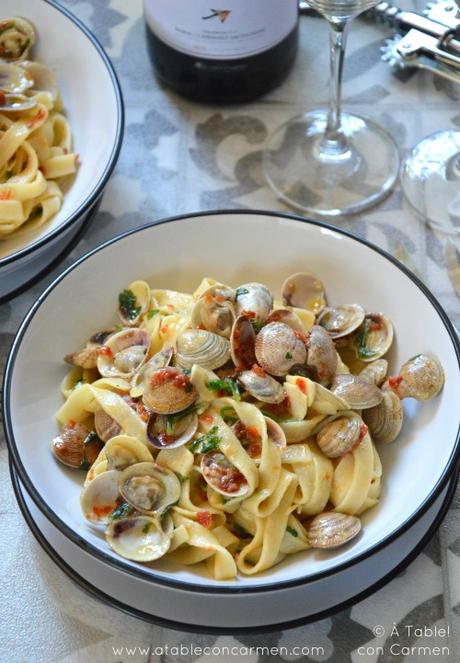 Tagliatelle con Chirlas y Tomates deshidratados