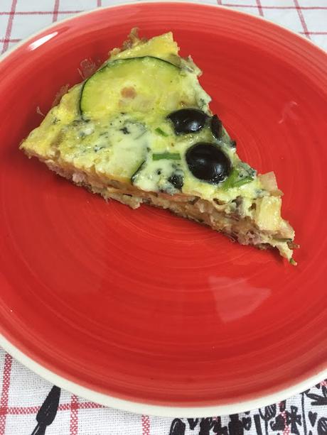 Frittata De Calabacín, Champiñones Y Queso Azul