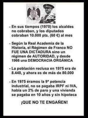 El Franquismo recupera valor y deja de estar demonizado por los españoles