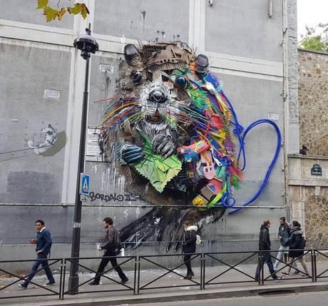 Utiliza piezas de basura para crear increíbles obras de Arte en 3D en París