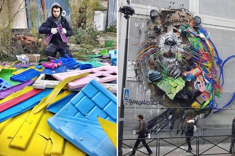 Utiliza piezas de basura para crear increíbles obras de Arte en 3D en París