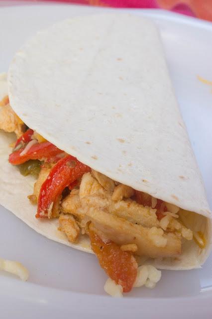 Fajitas de pollo asado