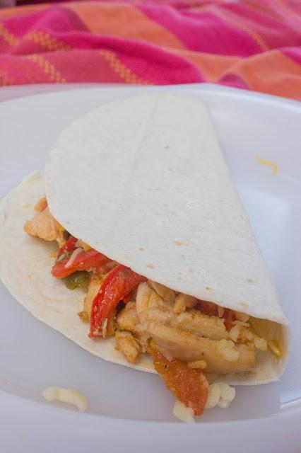 Fajitas de pollo asado