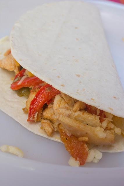 Fajitas de pollo asado Fajitas de pollo asado