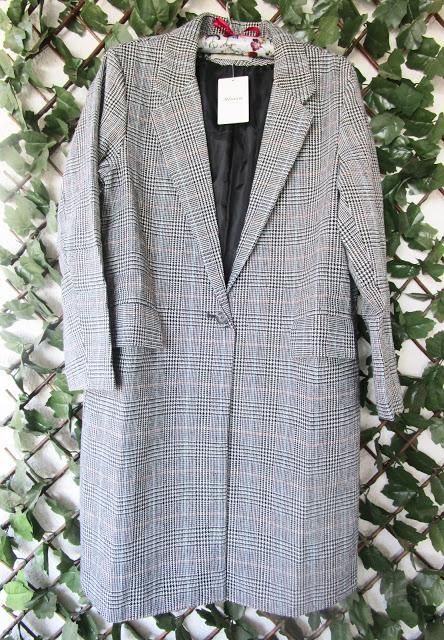 Abrigo estampado príncipe de Gales ZAFUL Abrigo estampado príncipe de Gales ZAFUL