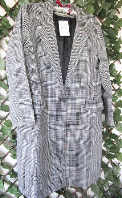 Abrigo estampado príncipe de Gales ZAFUL Abrigo estampado príncipe de Gales ZAFUL