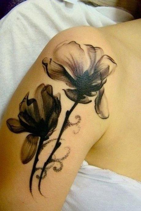 Ideas de Tatuajes para mujeres de magnolias rosadas