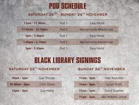 Planos y horarios de W40K Open Days Planos y horarios de W40K Open Days