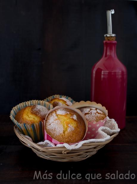 Magdalenas de naranja con aceite de oliva