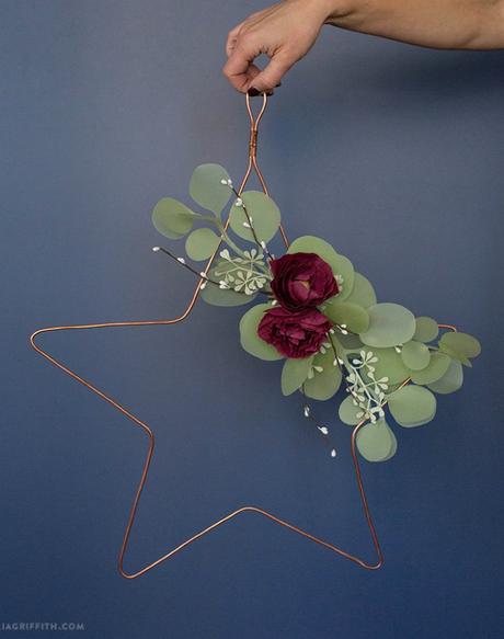 DIY Estrella de Navidad con cobre decorada