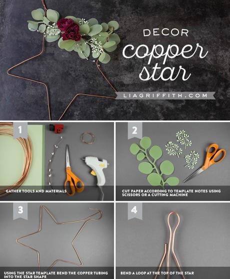 DIY Estrella de Navidad con cobre decorada