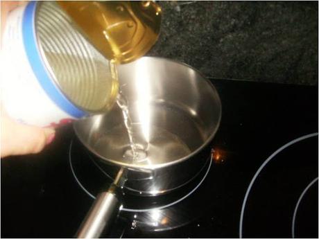 Tarta de melocotones al revés