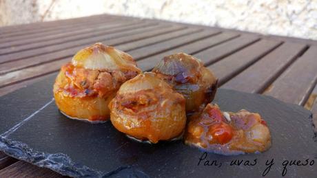 Cebollitas rellenas en Crock-Pot