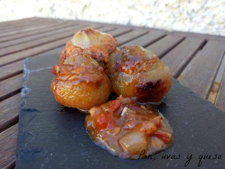 Cebollitas rellenas en Crock-Pot