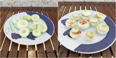 Cebollitas rellenas en Crock-Pot