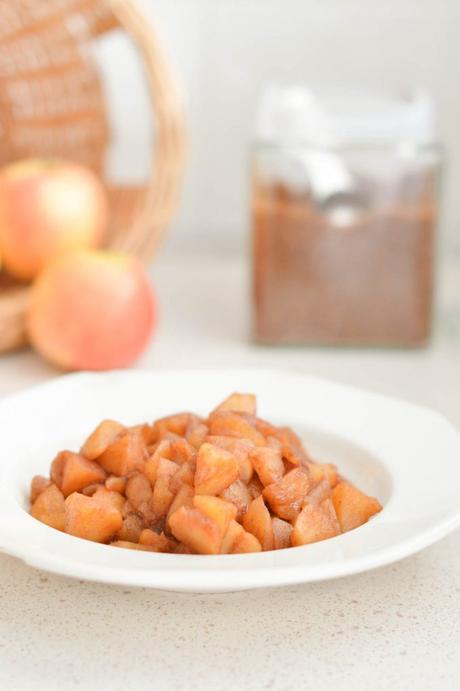 Tarta de manzana espiral con pasta filo
