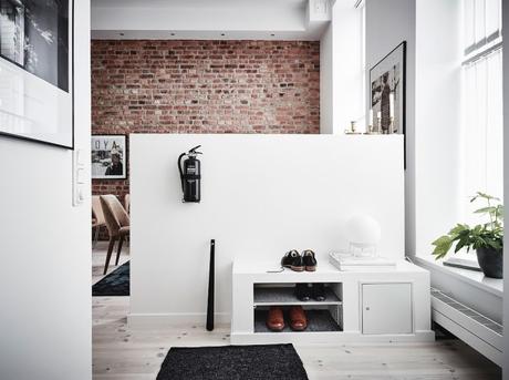 planta abierta mini piso decoración estilo nórdico negro estilo nórdico blanco estilo escandinavo dormitorio en negro diáfano decoración negro 