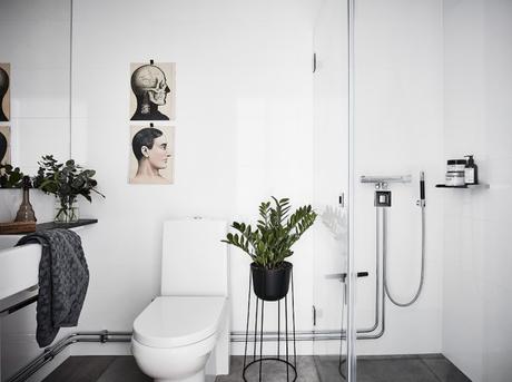 planta abierta mini piso decoración estilo nórdico negro estilo nórdico blanco estilo escandinavo dormitorio en negro diáfano decoración negro 