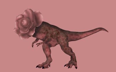 Flores y dinosaurios por Daniel Van Geffen