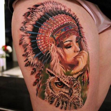 20 tatuajes de Indios Americanos