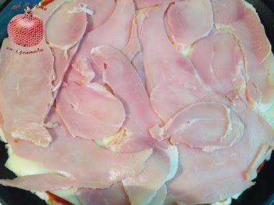 Pizza de lacón con salsa picante sin gluten Pizza de lacón con salsa picante sin gluten