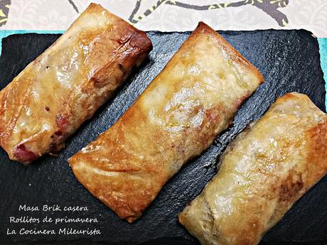 Masa Brik casera (Rollitos de primavera)