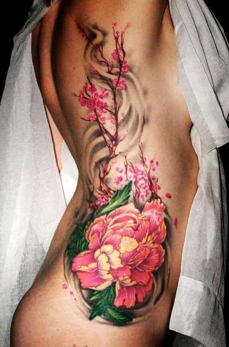 20 Tatuajes de flores Chinas, la peonía
