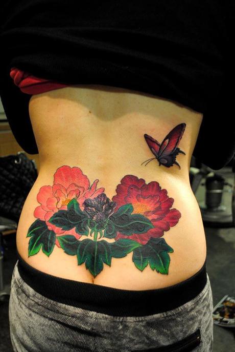 20 Tatuajes de flores Chinas, la peonía