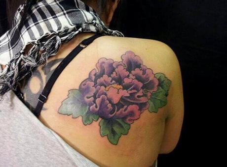 20 Tatuajes de flores Chinas, la peonía