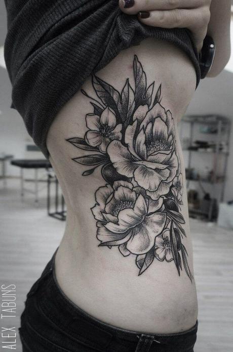20 Tatuajes de flores Chinas, la peonía