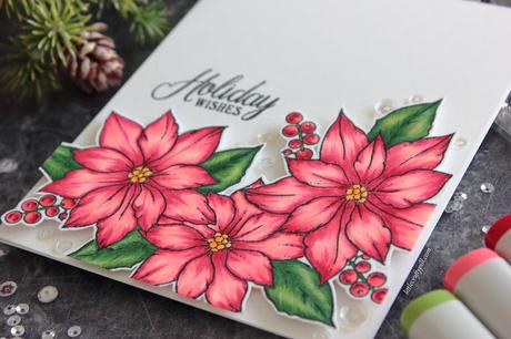 Coloring Poinsettias with Copic Markers