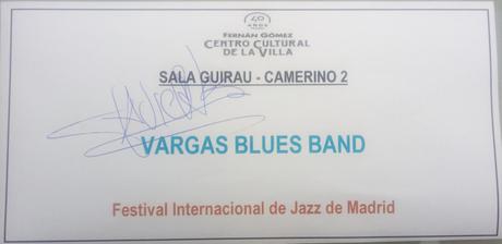 Concierto de Vargas Blues Band. Fernán Gómez Centro Cultural de La Villa. Madrid, 21-XI-2017