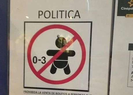 Cinepolis prohíbe entrada a menores de 3 años
