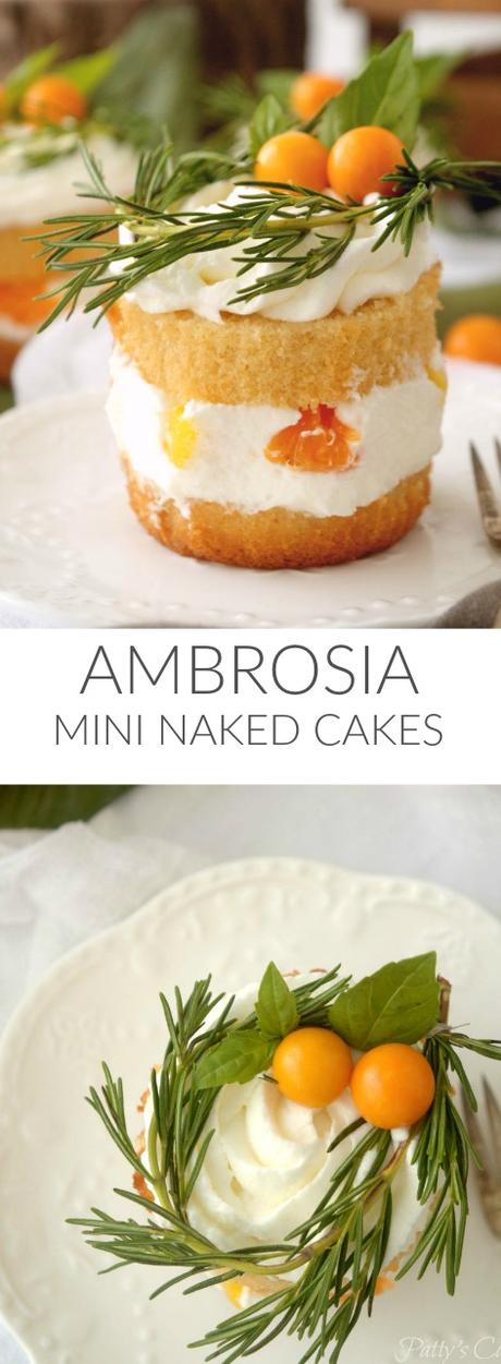 Mini naked cakes de ambrosía #unagalletauncuento