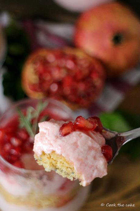 espuma-de-queso-y-granada, pomegranate-cheesecake-in-a-jar