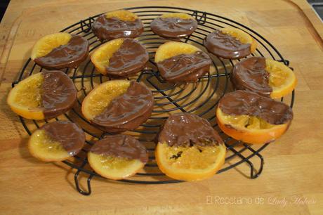 Naranjas confitadas y bañadas en chocolate - Reto #asaltablogs