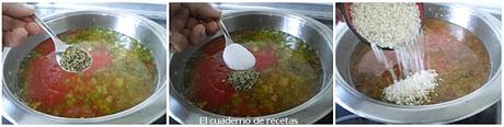 Arroz con tomate y pimientos fritos paso a paso Arroz con Tomate & Pimientos Fritos