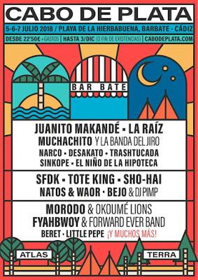 Cabo de Plata 2018: Juanito Makandé, La Raíz, Muchachito, Narco, SFDK, Tote King, Morodo, Fyahbwoy, Desakato...